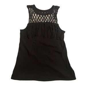Rock & Republic Fringe and Net Tank Top